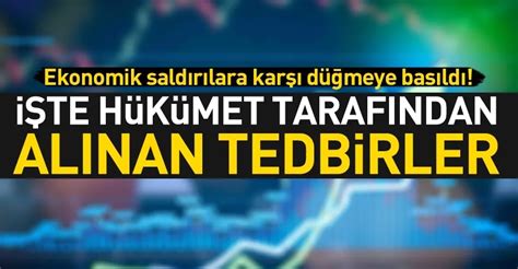 Ekonomik Krizlere Karşı Alınan Tedbirler