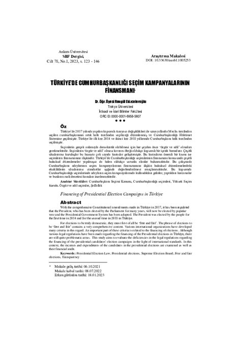 Seçim Kampanyalarının Finansmanı