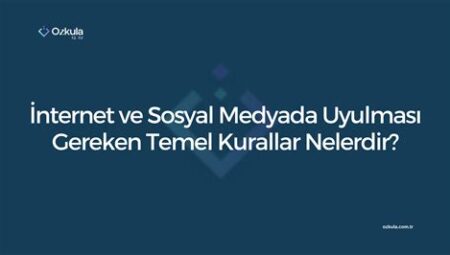 Sosyal Medyada Etik Kurallar